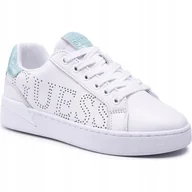 Półbuty damskie - GUESS BIAŁE PÓŁBUTY DAMSKIE ZE SKÓRY NATURALNEJ ZWIĘRZĘCY WZÓR 39 GPB - miniaturka - grafika 1