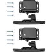 Zawiasy, okucia i inne akcesoria - 2 sztuki zamków do drzwi szafkowych z 8 śrubami do kamperów, okuć szafkowych, domu, kuchni, czarny - miniaturka - grafika 1