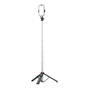 Statyw teleskopowy 1,3 m z uchwytem na telefon - czarny Selfie stick WC1Y3S - Statywy fotograficzne - miniaturka - grafika 1