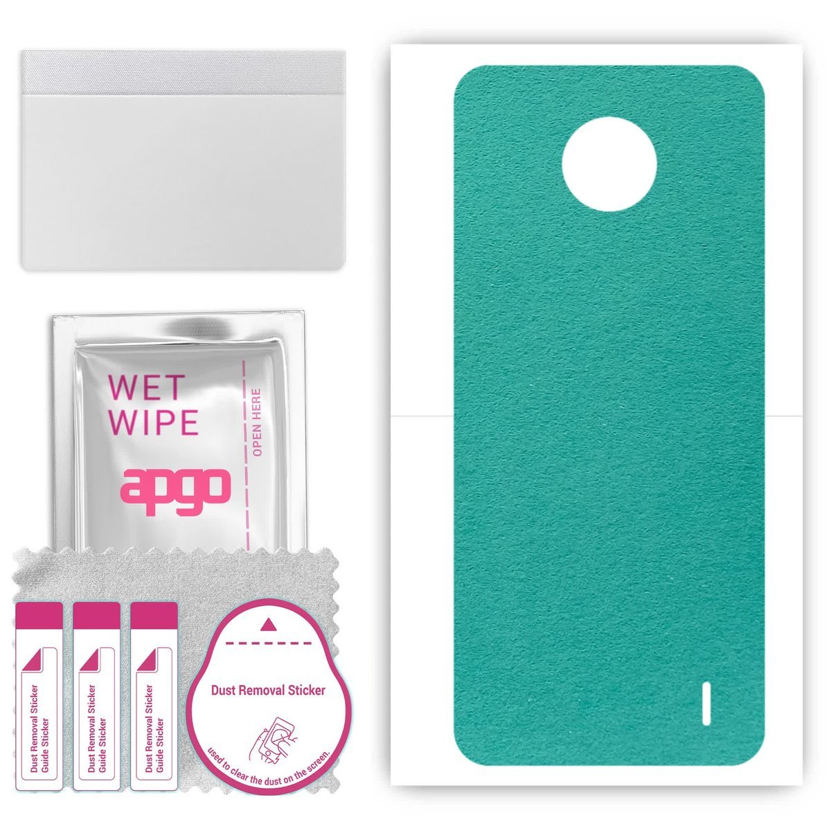 Folia naklejka skórka strukturalna na TYŁ Zamsz do Nokia C20 - Zamsz Miętowy - apgo SKINS