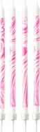 Urodziny dziecka - AMSCAN Świeczki urodzinowe różowe marmurkowe 12 sztuk 9904358 - miniaturka - grafika 1