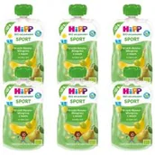 Desery dla dzieci - Hipp Sport Mus owocowy po 1. roku gruszki-banany-winogrona z owsem zestaw 6 x 120 g Bio - miniaturka - grafika 1