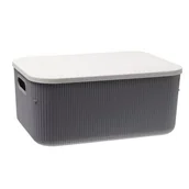 Pudła i pojemniki do przechowywania - Organizer z pokrywką Lotos 6 l popiel - miniaturka - grafika 1