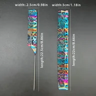 Nożyczki fryzjerskie - TEMU Zestaw dwóch elementów do włosów, profesjonalne nożyczki do stylizacji, grzebień do salonu fryzjerskiego, odporny na wysokie temperatury, - miniaturka - grafika 1
