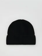 Czapki męskie - Reserved - Czapka beanie z dodatkiem wełny - czarny - miniaturka - grafika 1