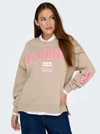 Bluzy damskie - ONLY Bluza w kolorze beżowym - miniaturka - grafika 1