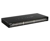 Pozostałe akcesoria sieciowe - D-Link DGS-1520-52/E łącza sieciowe Zarządzany L3 10G Ethernet (100/1000/10000) 1U Czarny - miniaturka - grafika 1