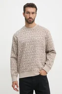 Bluzy męskie - Armani Exchange bluza męska kolor beżowy wzorzysta 6DZMJK ZJZGZ - miniaturka - grafika 1