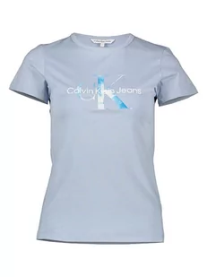 Calvin Klein Koszulka w kolorze błękitnym - Koszulki i topy damskie - miniaturka - grafika 1