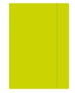 Artykuły biurowe - Interdruk Teczka z gumką A4+ Fluo limonkowa (10szt) - miniaturka - grafika 1