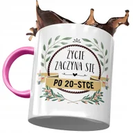 Kubki - Kubek Różowy na Urodziny 20 20ste 20-ste Prezent z Nadrukiem ze Zdjęciem + Opakowanie na prezent (wzór 04) - miniaturka - grafika 1