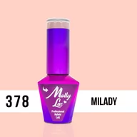 Lakiery hybrydowe - Molly Lac Lakier hybrydowy MollyLac Pinup Girl Milady 10 ml Nr 378 - miniaturka - grafika 1
