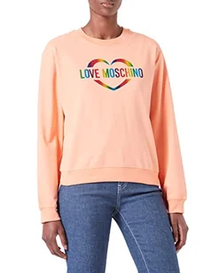 Love Moschino Love Heart Multicolor Foil Print Damska koszulka survivalowa, Różowy, 46 - Koszulki i topy damskie - miniaturka - grafika 1