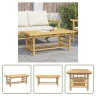 Ławy i stoliki kawowe - The Living Store stolik kawowy 110x55x45 cm bambusowy - miniaturka - grafika 1