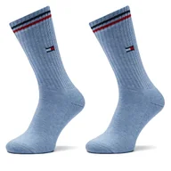 Skarpetki damskie - Zestaw 2 par wysokich skarpet damskich Tommy Hilfiger 701228176 Niebieski - miniaturka - grafika 1