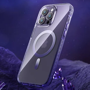 Kingxbar PQY Ice Crystal Series magnetyczne etui iPhone 14 MagSafe srebrne - Etui i futerały do telefonów - miniaturka - grafika 2