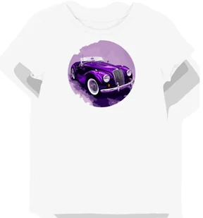 Koszulka damska biała z nadrukiem klasycznego kabrioletu MG S - Koszulki i topy damskie Koszulka damska biała z nadrukiem klasycznego kabrioletu MG S - Koszulki i topy damskie - miniaturka - grafika 1