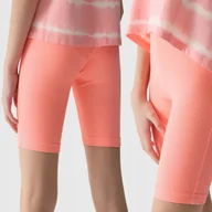 Legginsy - 4F LEGGINSY KOLARKI DZIANINOWE DZIEWCZĘCE SS24 - miniaturka - grafika 1