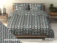 Pościel - Pościel z kory 160x200 1113E Serca Szaro-Niebieskie - miniaturka - grafika 1