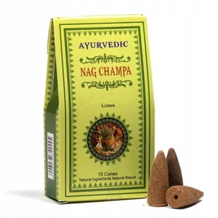 Kadzidełka Stożki Cofające Ayurvedic Nag Champa - Kadzidła i dodatki - miniaturka - grafika 1