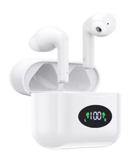 Słuchawki bezprzewodowe douszne BLUETOOTH Air Buds SPORTOWE BIAŁE IPX6 - Słuchawki - miniaturka - grafika 1