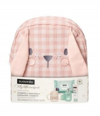 Suavinex My Little Backpack Plecak dziecięcy Królik zestaw prezentowy