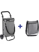 Torby i wózki na zakupy - Wenko Wózek w kolorze szarym na zakupy - 45 x 95 x 28 cm - miniaturka - grafika 1