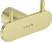 Wieszaki łazienkowe - Deante Round Haczyk podwójny złoto szczotkowane ADR_R121 - miniaturka - grafika 1