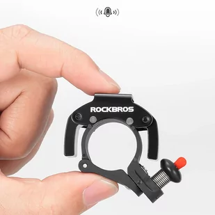 Dzwonek rowerowy do roweru uniwersalny RockBros Big Ring aluminiowy mocny na kierownicę 100dB wodoodporny czarny - Głośniki komputerowe - miniaturka - grafika 25