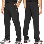 Spodnie męskie - Reebok męskie spodnie dresowe czarne treningowe prosta nogawka FP9170 2XL - miniaturka - grafika 1