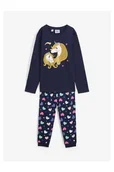 Piżamy dla dziewczynek - bonprix Piżama z czystej bawełny organicznej (2 części) niebieski - miniaturka - grafika 1
