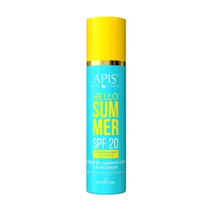 APIS APIS Hello Summer Wodoodporny olejek do opalania ciała z karotenem SPF20, 150ml - Balsamy i kremy do opalania - miniaturka - grafika 1