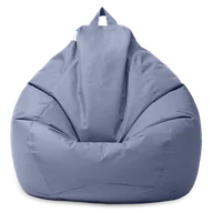 Fotele i krzesła ogrodowe - Pufa Bean Bag do siedzenia PEAR Steel Grey - FOCUS GARDEN - miniaturka - grafika 1