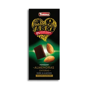 Torras Czekolada gorzka z całymi migdałami bez cukru 150 g 159 - Zdrowa żywność - miniaturka - grafika 1