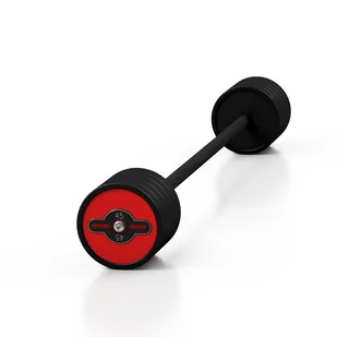 Marbo Sport Sztanga gumowana prosta 45 kg czerwona MW-SG-45-K5 - Sztangi - miniaturka - grafika 1