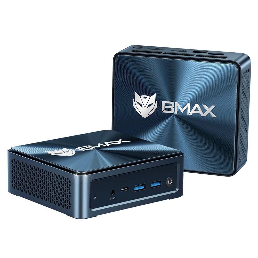 BMAX B11 Pro Mini PC Intel Core Ultra 5 115U 8 Cores 10 Threads Max 4 2GHz 16GB LPDDR5 RAM 512GB PCIe NVMe SSD Dual Copper H 1299404EUDF