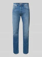 Spodnie męskie - Jeansy o kroju tapered fit z efektem znoszenia model ‘GROVER’ - miniaturka - grafika 1