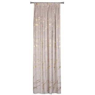 Zasłona z taśmą STORM 140 x 260 cm beżowo-złoty - Zasłony - miniaturka - grafika 1