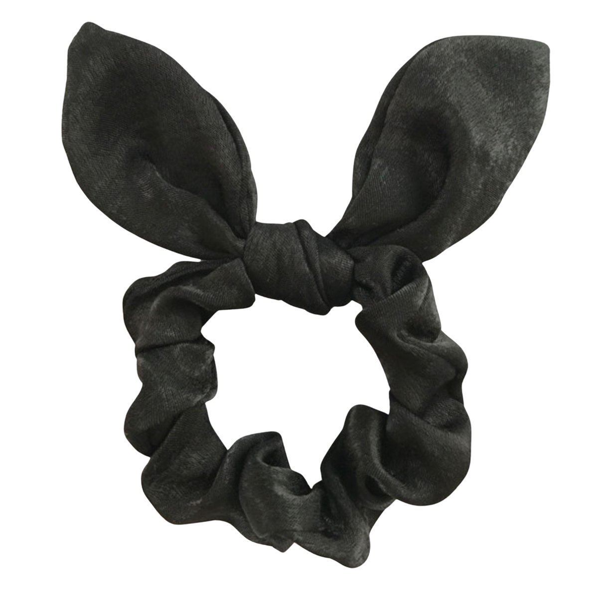 Gumka do Włosów Czarna Długa z Kokardą Atłasowa Bezpieczna Lekka Efektowna