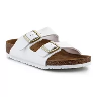 Buty dla dziewczynek - Klapki Birkenstock Arizona Bs Jr 1027150 białe - miniaturka - grafika 1