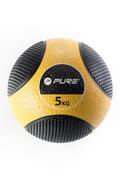 Piłki do ćwiczeń - Pure2Improve Piłka lekarska 5 kg Pure2Improve Medicine Ball żółta 2140 - miniaturka - grafika 1