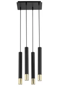 Sigma Sopel Grand lampa wisząca 4-punktowa czarna/złota 33396 - Lampy sufitowe - miniaturka - grafika 1
