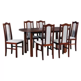 Zestaw stół i 6 krzeseł drewnianych WENUS 1 + BOS 2 - Stoły z krzesłami - miniaturka - grafika 1