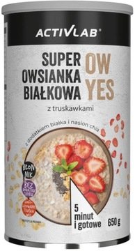 Activlab Owsianka białkowa błonnik Ow Yes truskawka 650 g