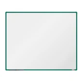 Tablice i flipcharty - boardOK Biała magnetyczna tablica boardOK, 150 x 120 cm, zielona rama VOK150120-1400 - miniaturka - grafika 1
