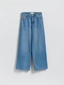 Spodnie damskie - Reserved - Jeansy wide leg z wysokim stanem - niebieski - miniaturka - grafika 1