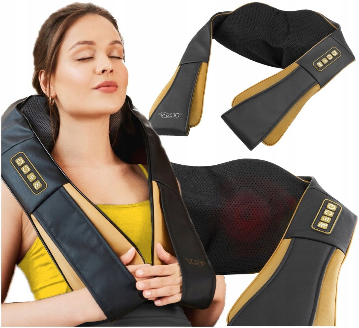 Masażer Podgrzewany Pas Masujący Shiatsu Pro + do Szyi Karku Pleców Ciała