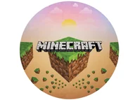 Ciasta i półprodukty do ciast - Dekoracyjny opłatek tortowy Minecraft - 20 cm - miniaturka - grafika 1