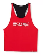 Koszulki męskie - Scitec Nutrition Męska kulturystyka Johnny Male Red/Black XXXL Tank Top, kolorowa, kolorowy, 3XL - miniaturka - grafika 1