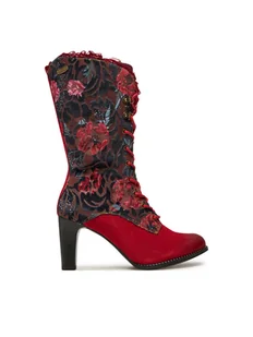 Laura Vita Kozaki Alcbaneo 351 Czerwony - Kozaki damskie - miniaturka - grafika 1